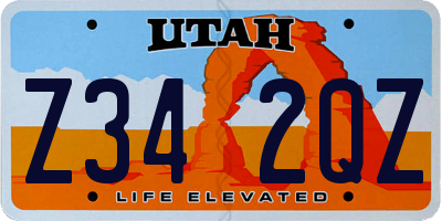 UT license plate Z342QZ