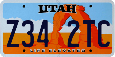 UT license plate Z342TC