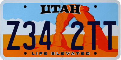 UT license plate Z342TT