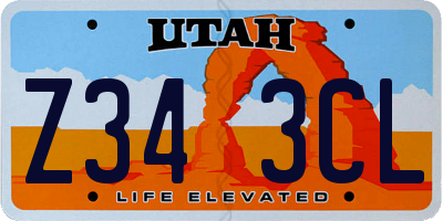 UT license plate Z343CL