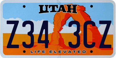 UT license plate Z343CZ