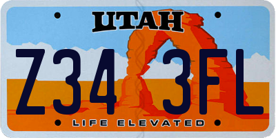 UT license plate Z343FL