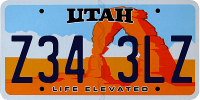 UT license plate Z343LZ