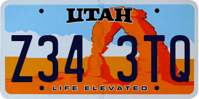 UT license plate Z343TQ