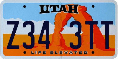 UT license plate Z343TT