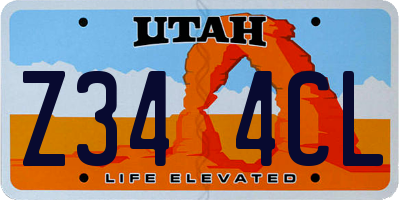 UT license plate Z344CL