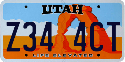 UT license plate Z344CT