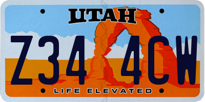 UT license plate Z344CW