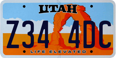 UT license plate Z344DC