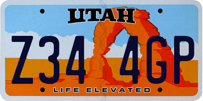 UT license plate Z344GP