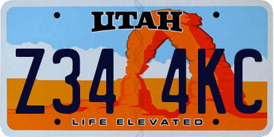 UT license plate Z344KC