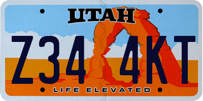 UT license plate Z344KT
