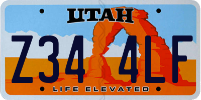 UT license plate Z344LF
