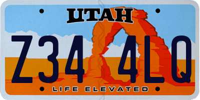UT license plate Z344LQ