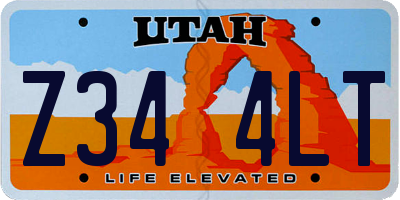 UT license plate Z344LT