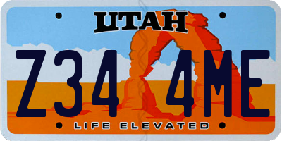 UT license plate Z344ME