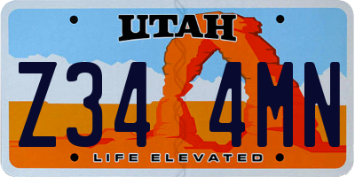 UT license plate Z344MN