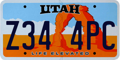 UT license plate Z344PC