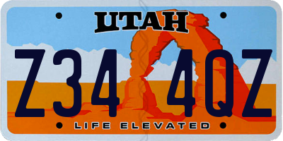 UT license plate Z344QZ