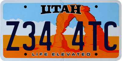 UT license plate Z344TC