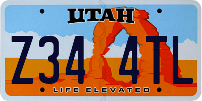 UT license plate Z344TL