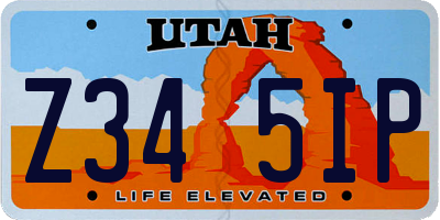 UT license plate Z345IP