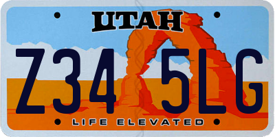 UT license plate Z345LG