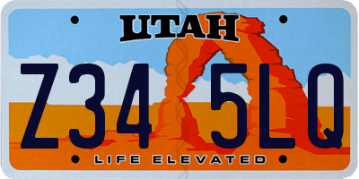 UT license plate Z345LQ