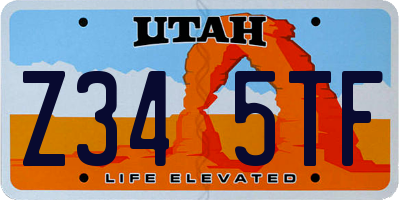 UT license plate Z345TF