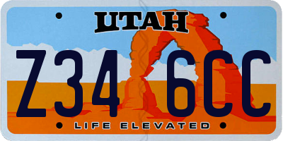 UT license plate Z346CC