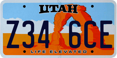UT license plate Z346CE