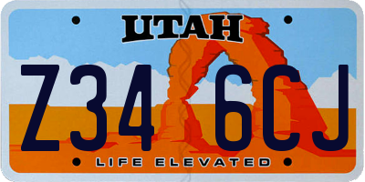 UT license plate Z346CJ