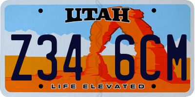 UT license plate Z346CM