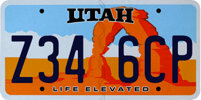 UT license plate Z346CP