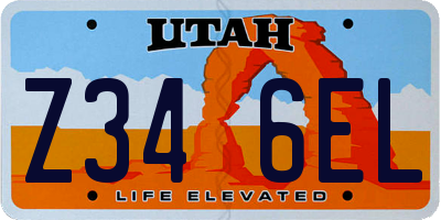 UT license plate Z346EL