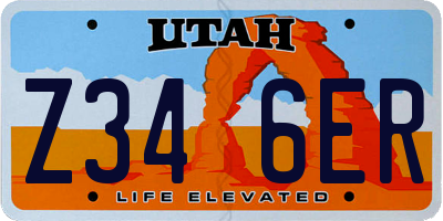UT license plate Z346ER