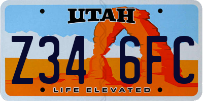 UT license plate Z346FC