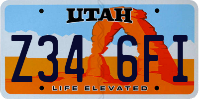 UT license plate Z346FI