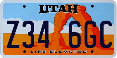 UT license plate Z346GC