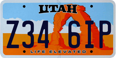 UT license plate Z346IP