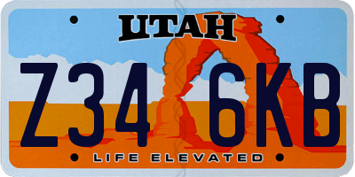 UT license plate Z346KB