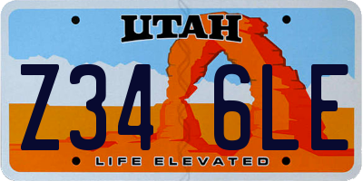 UT license plate Z346LE