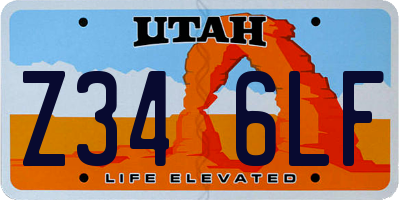 UT license plate Z346LF