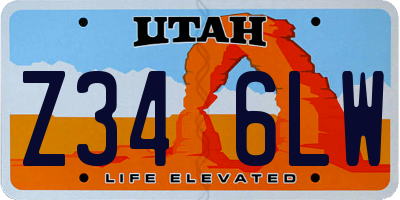 UT license plate Z346LW