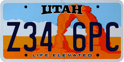 UT license plate Z346PC