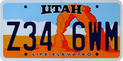 UT license plate Z346WM