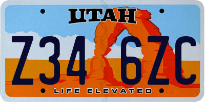 UT license plate Z346ZC