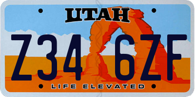 UT license plate Z346ZF