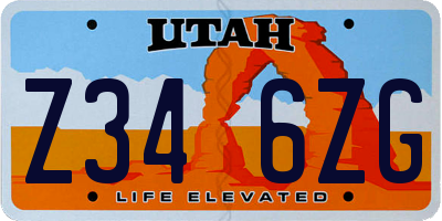 UT license plate Z346ZG