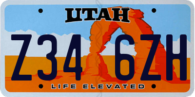 UT license plate Z346ZH